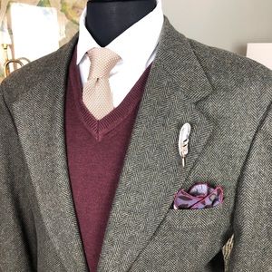 44R Green Tweed Vintage Blazer